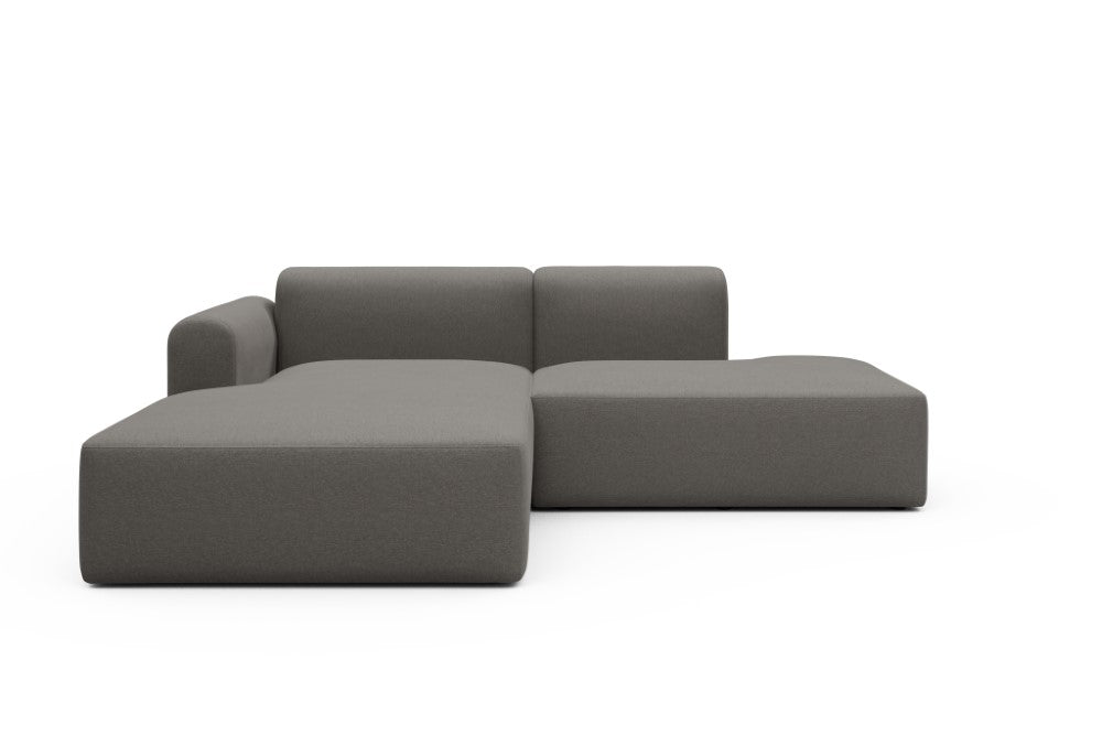 Rund Modular Sofa - Configurations 1 - E3L - 247 x 188 cm - Chaise + Open-End - 446 Satya Taupe Brown
