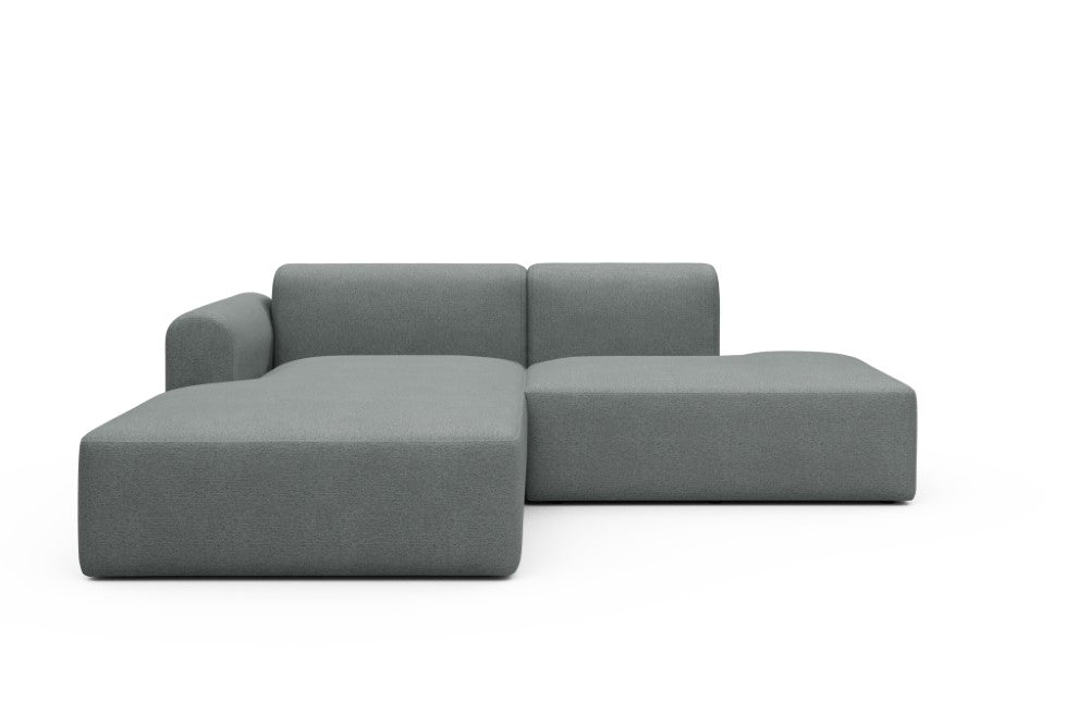 Rund Modular Sofa - Configurations 1 - E3L - 247 x 188 cm - Chaise + Open-End - 485 Denari Soft Grey