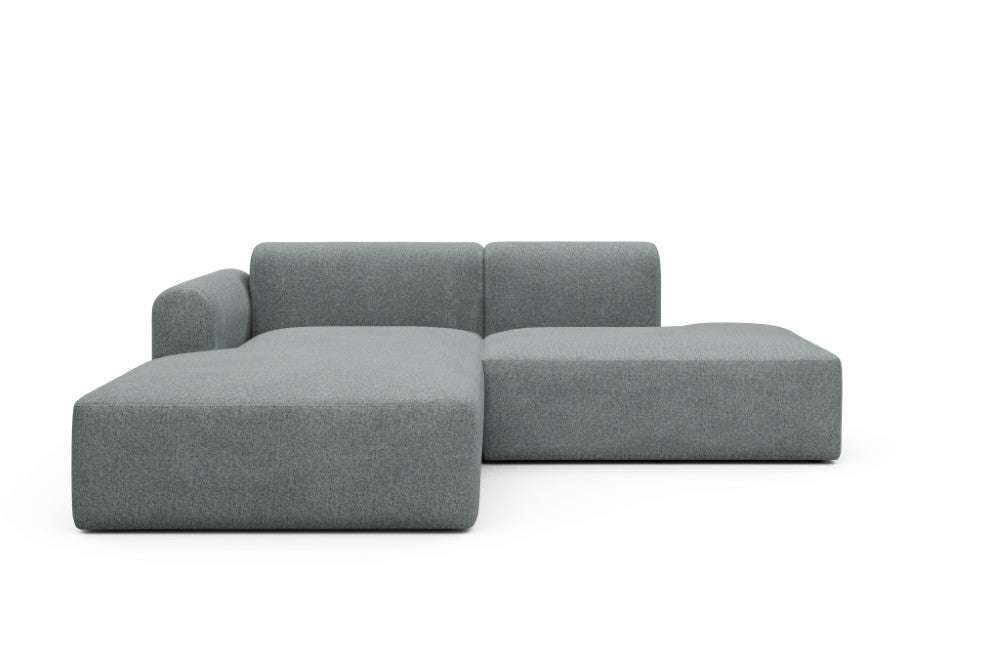 Rund Modular Sofa - Configurations 1 - E3L - 247 x 188 cm - Chaise + Open-End - 499 Casone Light mixed Green