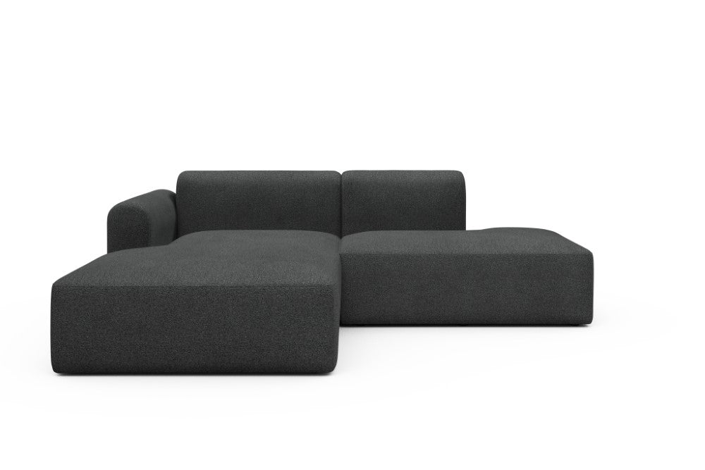 Rund Modular Sofa - Configurations 1 - E3L - 247 x 188 cm - Chaise + Open-End - 529 Bouclé Charcoal