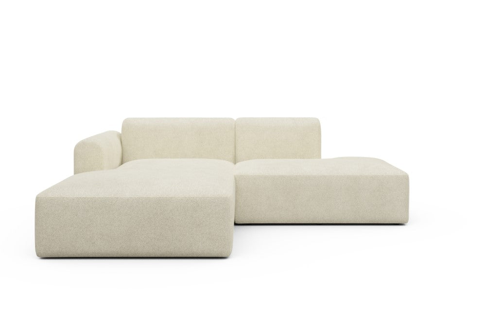 Rund Modular Sofa - Configurations 1 - E3L - 247 x 188 cm - Chaise + Open-End - 531 Bouclé Off White
