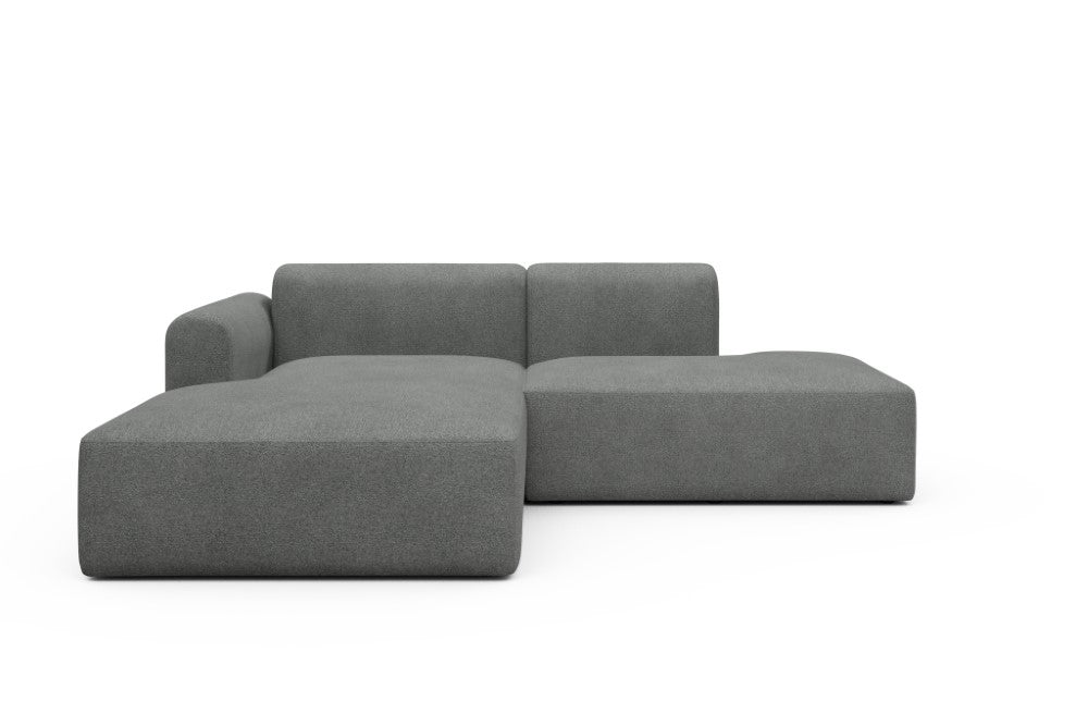 Rund Modular Sofa - Configurations 1 - E3L - 247 x 188 cm - Chaise + Open-End - 533 Bouclé Ash Grey