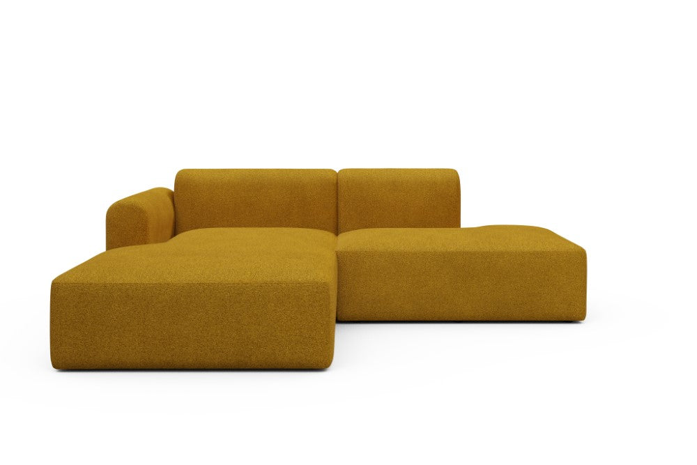Rund Modular Sofa - Configurations 1 - E3L - 247 x 188 cm - Chaise + Open-End - 536 Bouclé Ochre
