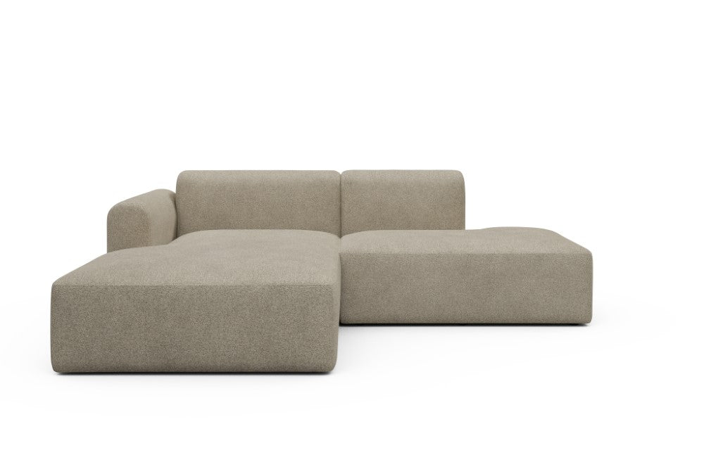 Rund Modular Sofa - Configurations 1 - E3L - 247 x 188 cm - Chaise + Open-End - 539 Bouclé Beige