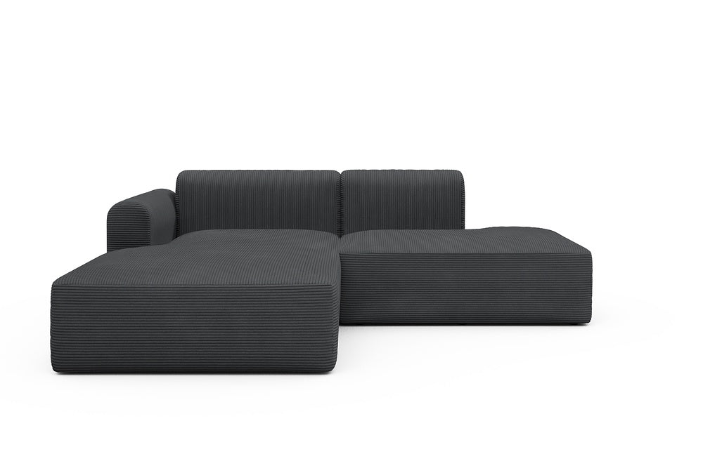Rund Modular Sofa - Configurations 1 - E3L - 247 x 188 cm - Chaise + Open-End - 593 Corduroy Graphite