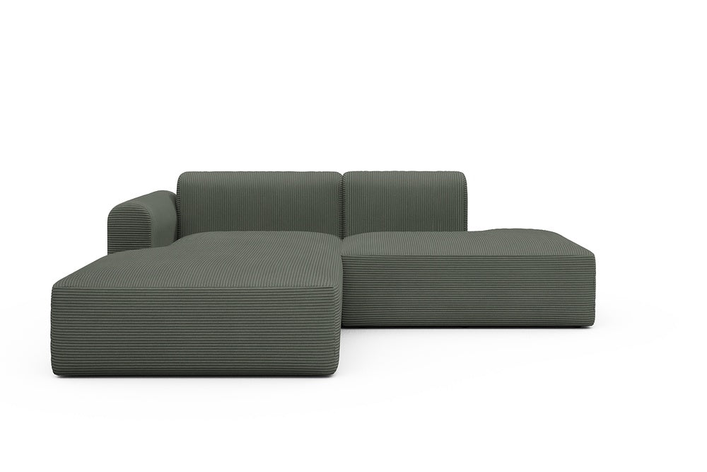 Rund Modular Sofa - Configurations 1 - E3L - 247 x 188 cm - Chaise + Open-End - 598 Corduroy Sage