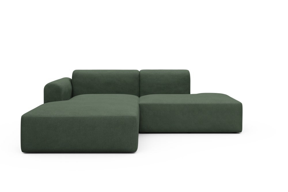 Rund Modular Sofa - Configurations 1 - E3L - 247 x 188 cm - Chaise + Open-End - 769 Cura Saga Green