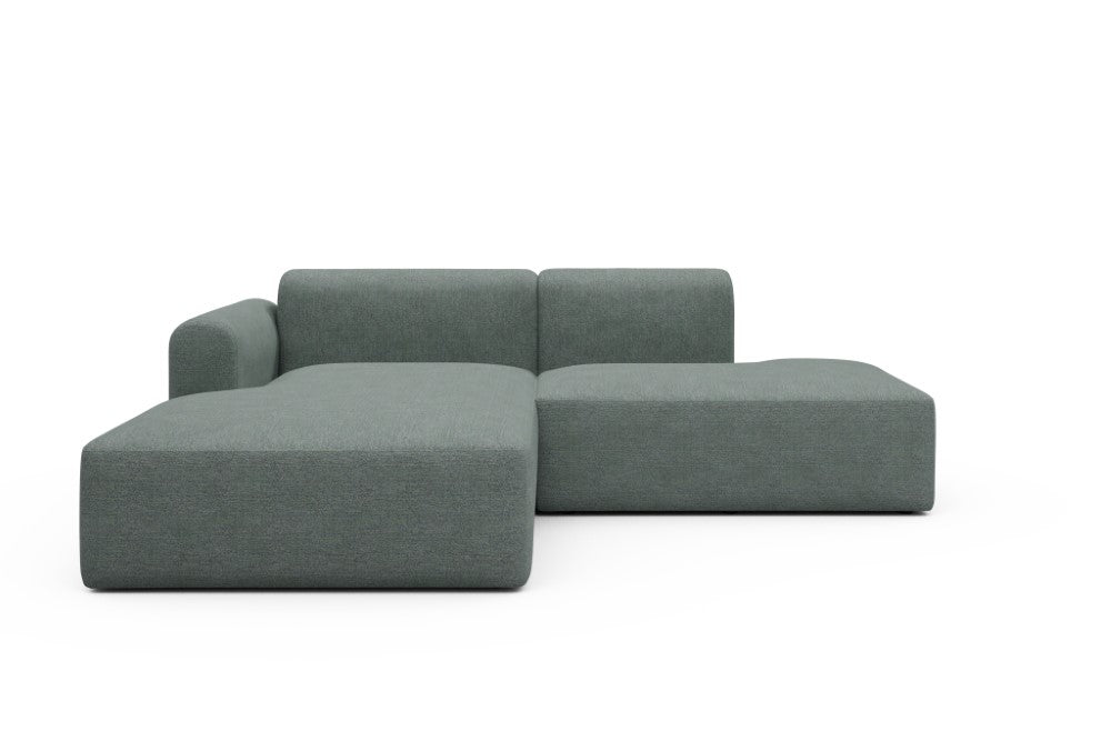 Rund Modular Sofa - Configurations 1 - E3L - 247 x 188 cm - Chaise + Open-End - 770 Carreno Cielo Blue