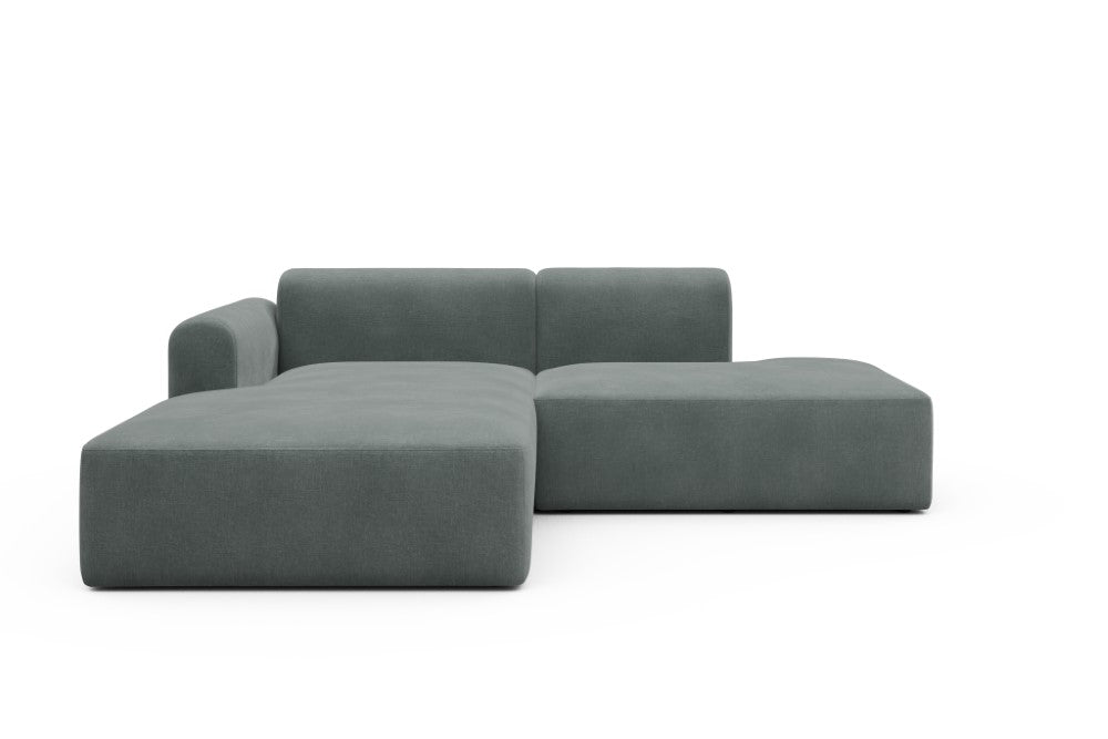 Rund Modular Sofa - Configurations 1 - E3L - 247 x 188 cm - Chaise + Open-End - 812 Smooth Smooth Silver Grey