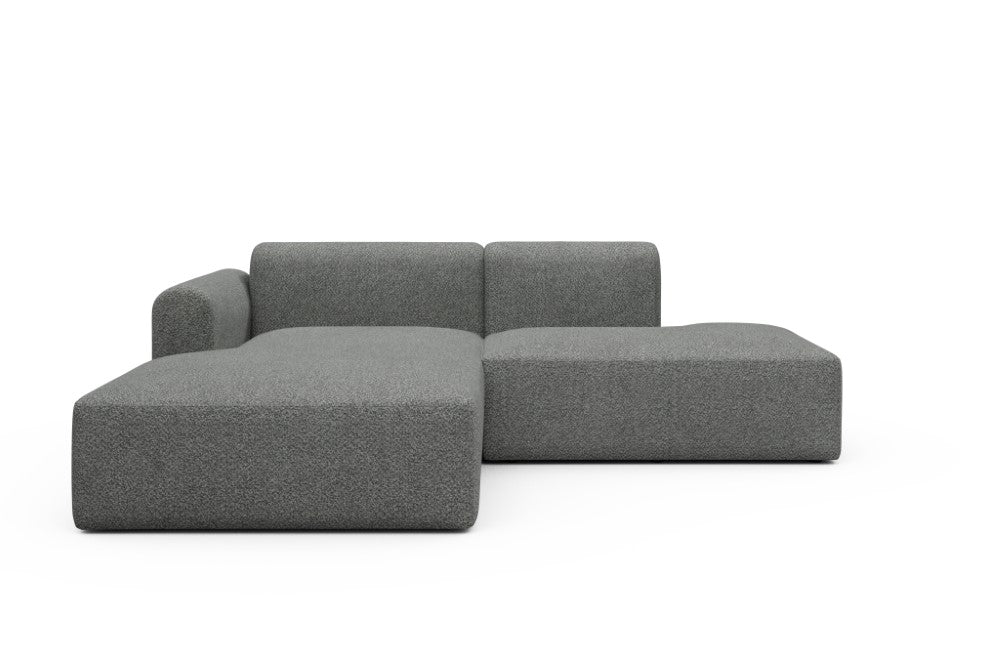 Rund Modular Sofa - Configurations 1 - E3L - 247 x 188 cm - Chaise + Open-End - 868 Vanora Warm Grey