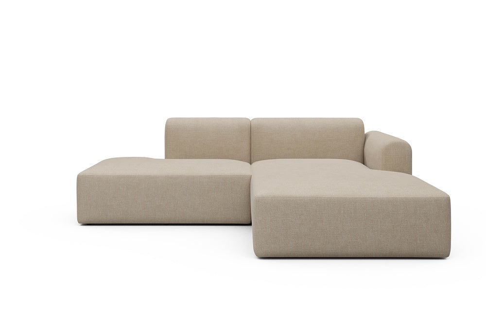 Rund Modular Sofa - Configurations 1 - E4L - 247 x 188 cm - Open-end + Chaise - 410 Esina Almond Beige