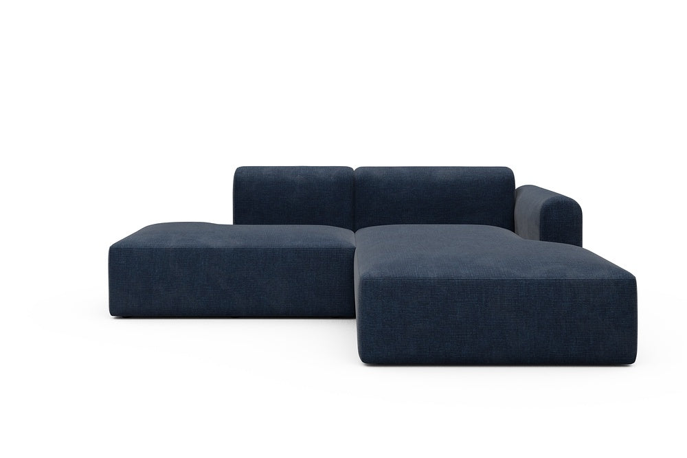 Rund Modular Sofa - Configurations 1 - E4L - 247 x 188 cm - Open-end + Chaise - 414 Esina Indigo Blue