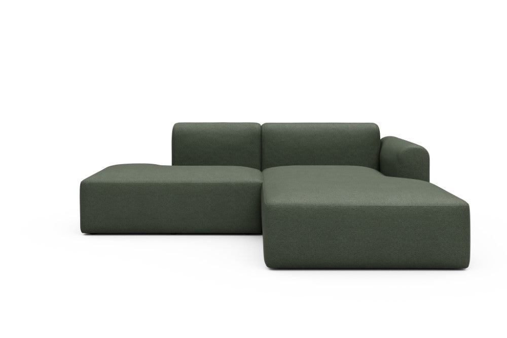 Rund Modular Sofa - Configurations 1 - E4L - 247 x 188 cm - Open-end + Chaise - 488 Denari Forest Green
