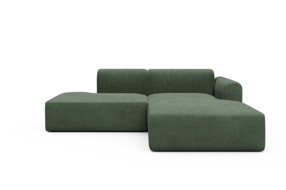 Rund Modular Sofa - Configurations 1 - E4L - 247 x 188 cm - Open-end + Chaise - 498 Casone Forest Green