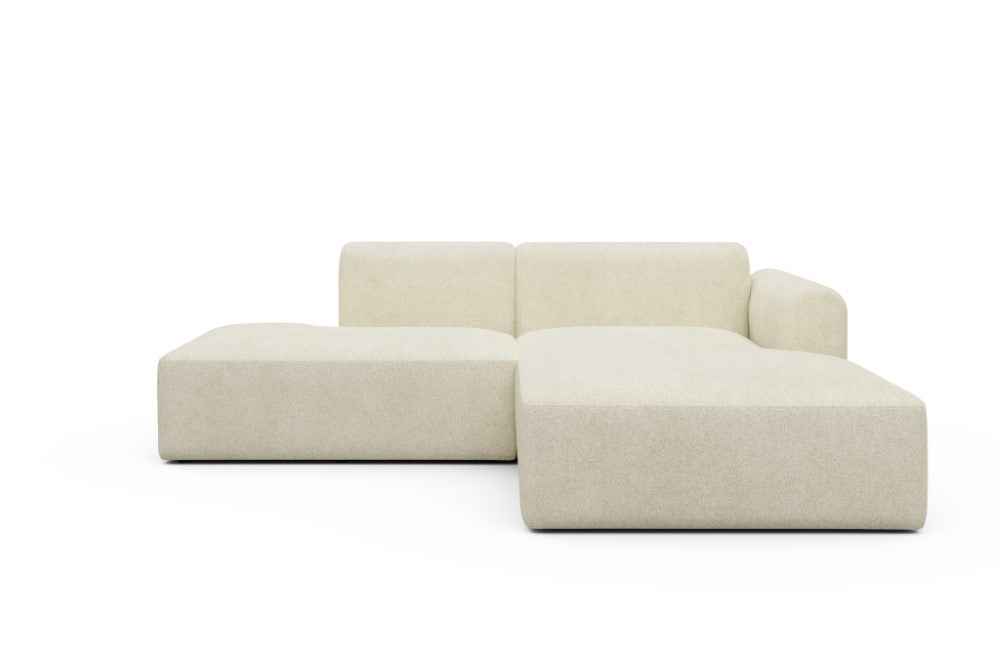 Rund Modular Sofa - Configurations 1 - E4L - 247 x 188 cm - Open-end + Chaise - 531 Bouclé Off White