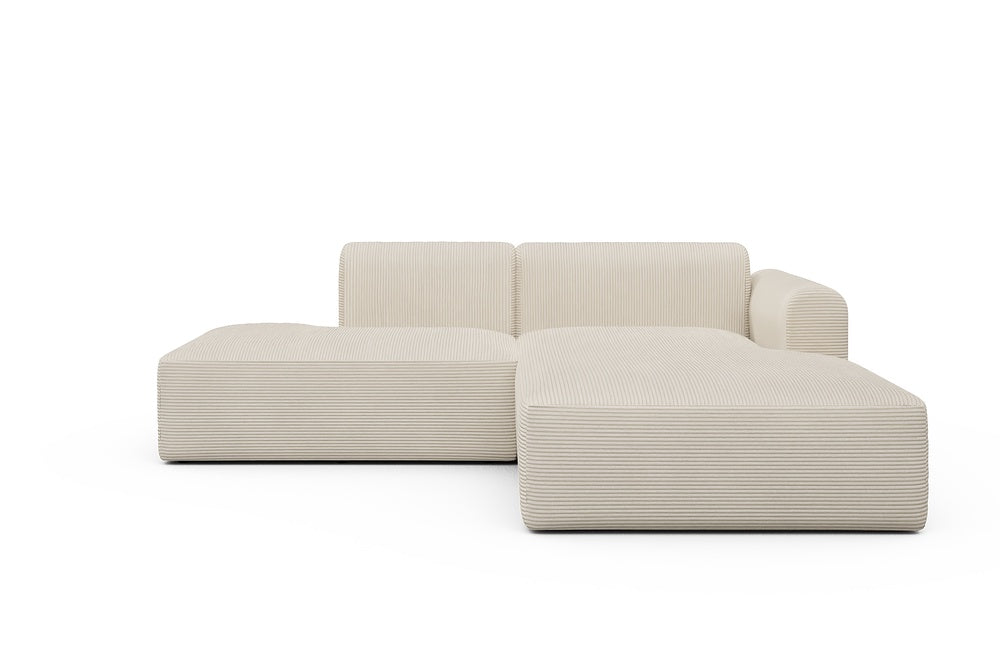 Rund Modular Sofa - Configurations 1 - E4L - 247 x 188 cm - Open-end + Chaise - 594 Corduroy Ivory