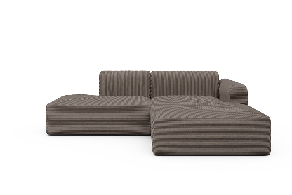 Rund Modular Sofa - Configurations 1 - E4L - 247 x 188 cm - Open-end + Chaise - 596 Corduroy Mocha