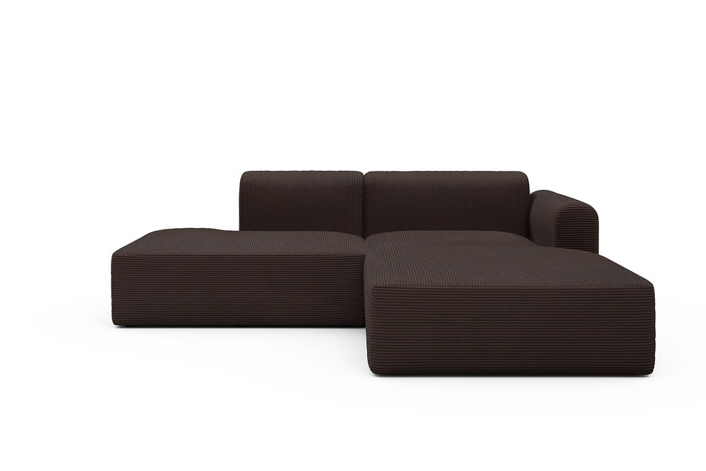 Rund Modular Sofa - Configurations 1 - E4L - 247 x 188 cm - Open-end + Chaise - 600 Corduroy Cocoa