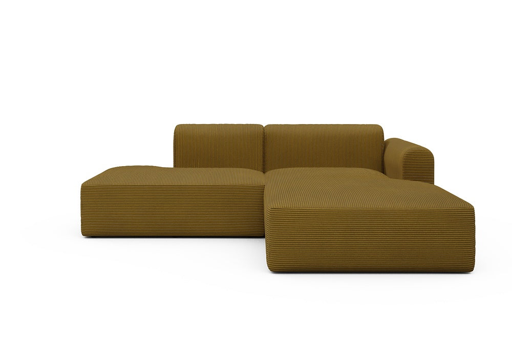Rund Modular Sofa - Configurations 1 - E4L - 247 x 188 cm - Open-end + Chaise - 601 Corduroy Ochre