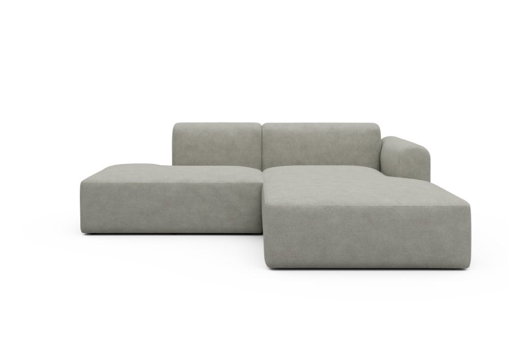 Rund Modular Sofa - Configurations 1 - E4L - 247 x 188 cm - Open-end + Chaise - 773 Carreno Moon Stone White