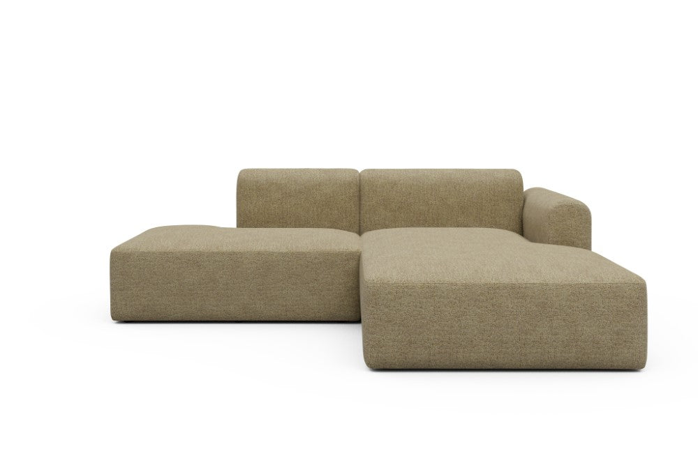 Rund Modular Sofa - Configurations 1 - E4L - 247 x 188 cm - Open-end + Chaise - 774 Carreno Sicilian Yellow