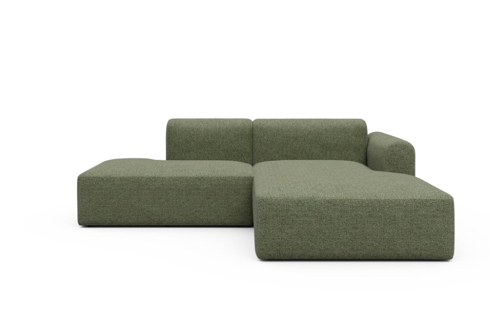 Rund Modular Sofa - Configurations 1 - E4L - 247 x 188 cm - Open-end + Chaise - 775 Carreno Vivid Green