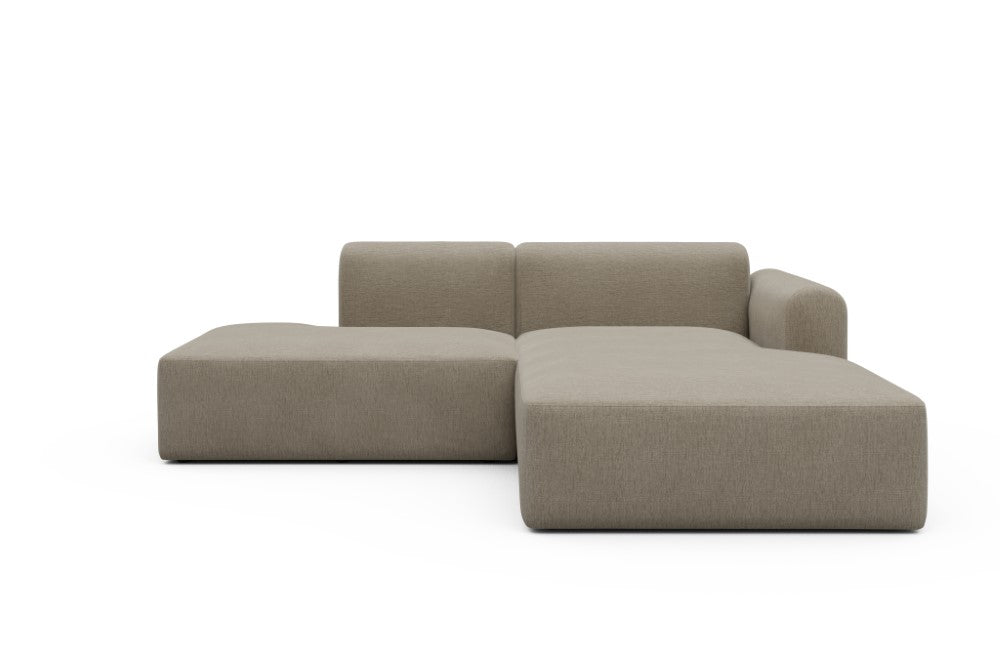 Rund Modular Sofa - Configurations 1 - E4L - 247 x 188 cm - Open-end + Chaise - 810 Smooth Smooth Beige