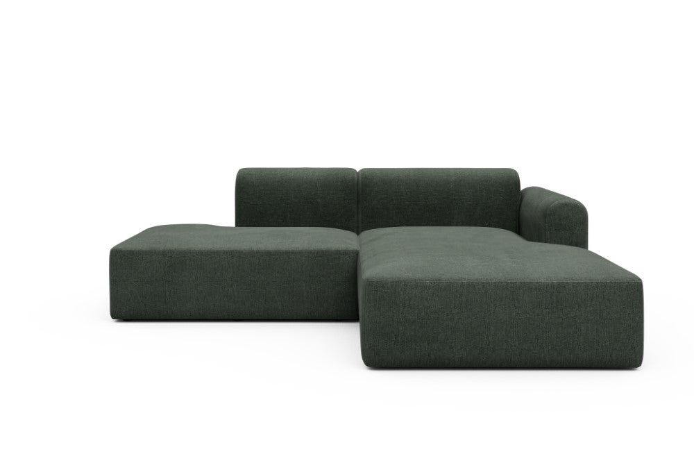 Rund Modular Sofa - Configurations 1 - E4L - 247 x 188 cm - Open-end + Chaise - 818 Aivi Pine Green