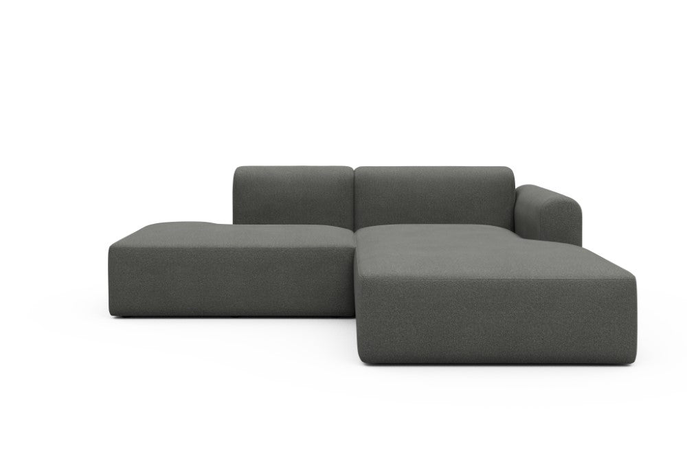 Rund Modular Sofa - Configurations 1 - E4L - 247 x 188 cm - Open-end + Chaise - 852 Mahoga Seal Grey