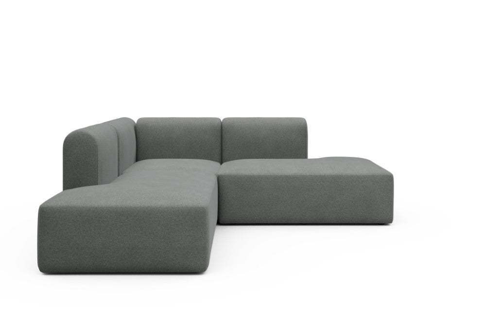 Rund Modular Sofa - Configurations 1 - F1H - 224 x 224 cm - Open-end + 1 Seater + Open-end - 440 Satya Steel Grey