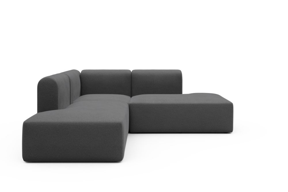 Rund Modular Sofa - Configurations 1 - F1H - 224 x 224 cm - Open-end + 1 Seater + Open-end - 441 Satya Warm Zinc