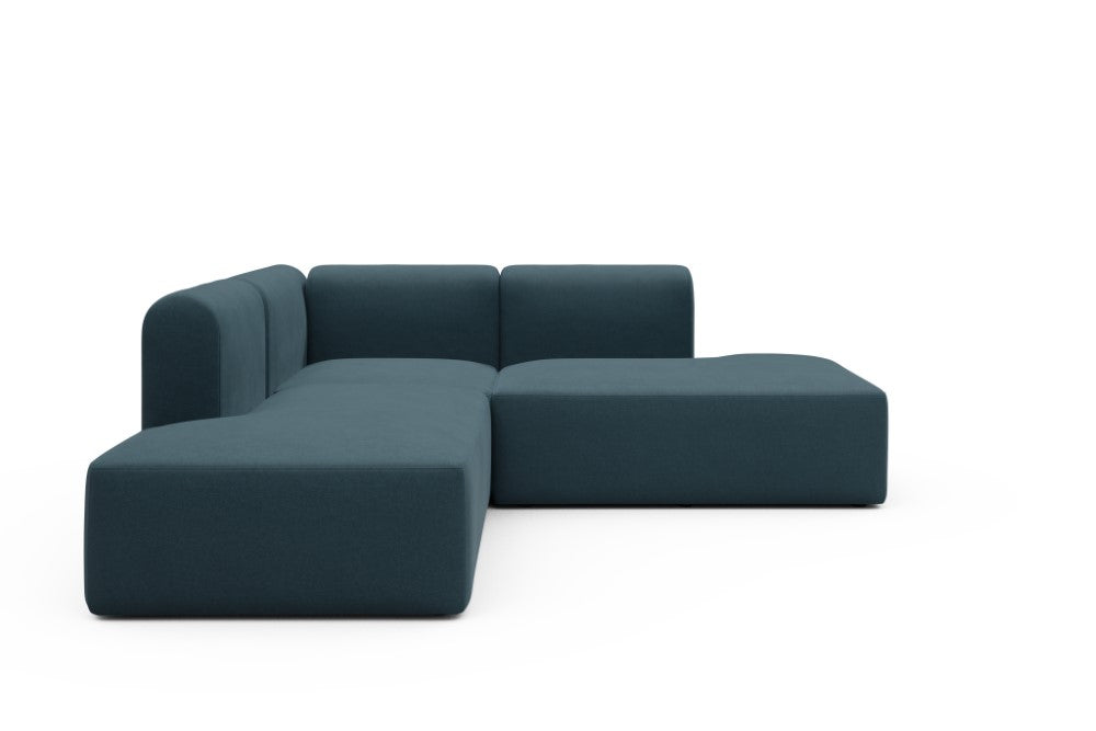 Rund Modular Sofa - Configurations 1 - F1H - 224 x 224 cm - Open-end + 1 Seater + Open-end - 443 Satya Deep Blue