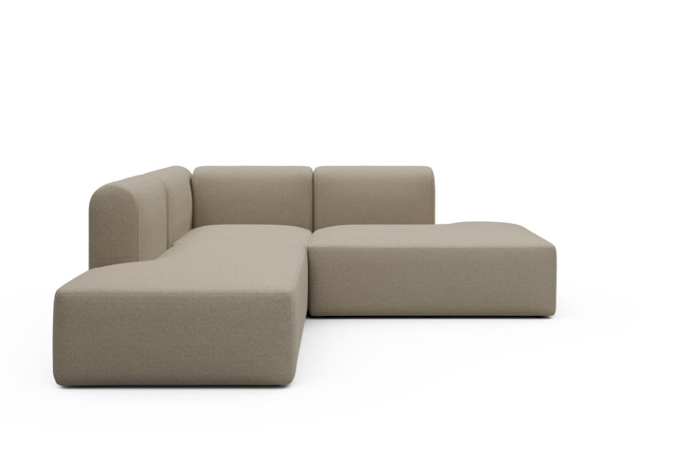 Rund Modular Sofa - Configurations 1 - F1H - 224 x 224 cm - Open-end + 1 Seater + Open-end - 445 Satya Natural Biege