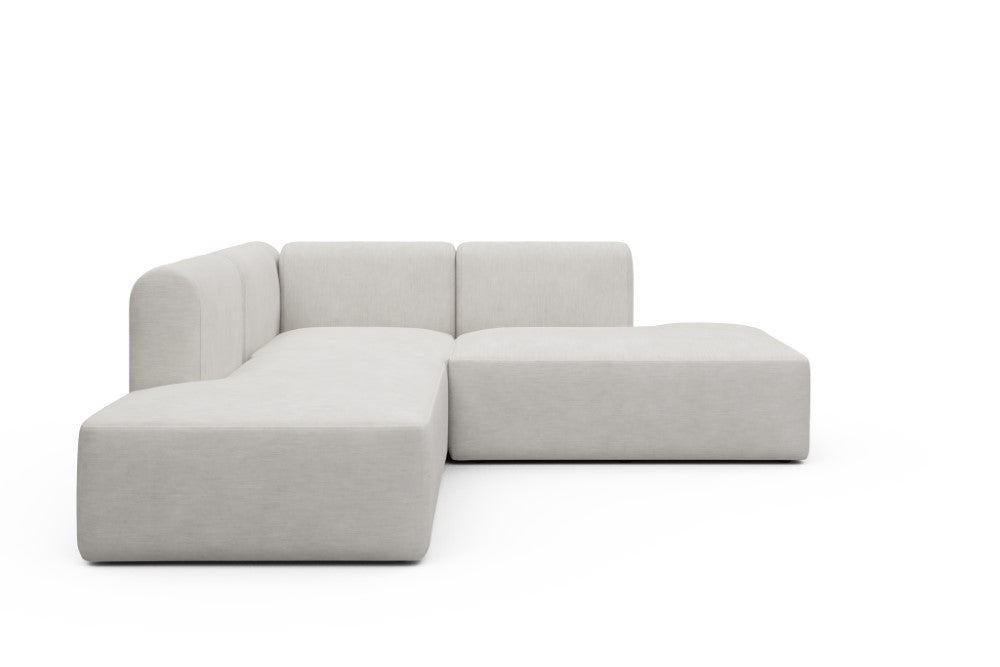 Rund Modular Sofa - Configurations 1 - F1H - 224 x 224 cm - Open-end + 1 Seater + Open-end - 574 Vivus Dusty Off White
