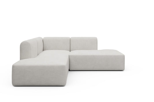 Rund Modular Sofa - Configurations 1 - F1H - 224 x 224 cm - Open-end + 1 Seater + Open-end - 574 Vivus Dusty Off White
