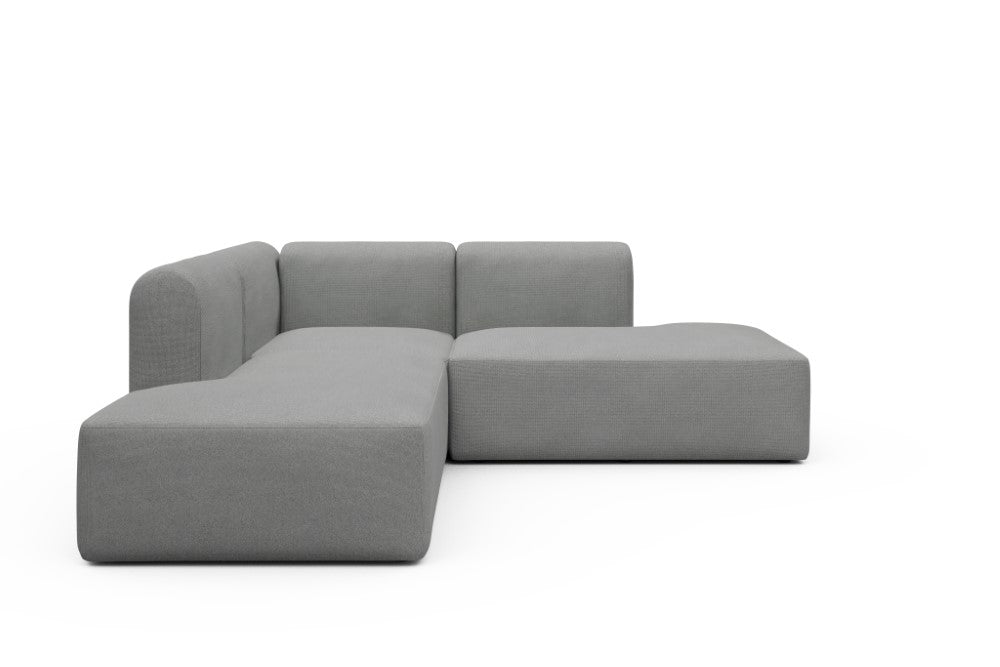 Rund Modular Sofa - Configurations 1 - F1H - 224 x 224 cm - Open-end + 1 Seater + Open-end - 764 Cura Sand Grey