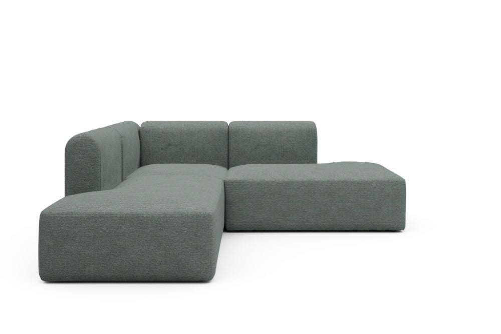 Rund Modular Sofa - Configurations 1 - F1H - 224 x 224 cm - Open-end + 1 Seater + Open-end - 770 Carreno Cielo Blue