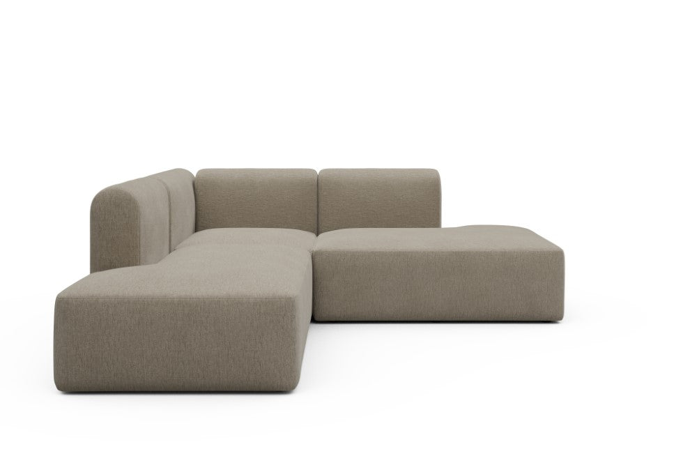 Rund Modular Sofa - Configurations 1 - F1H - 224 x 224 cm - Open-end + 1 Seater + Open-end - 810 Smooth Smooth Beige