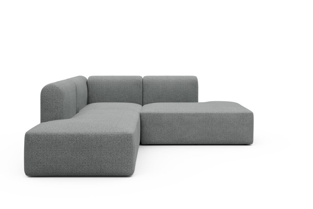 Rund Modular Sofa - Configurations 1 - F1H - 224 x 224 cm - Open-end + 1 Seater + Open-end - 819 Aivi Gravel Grey