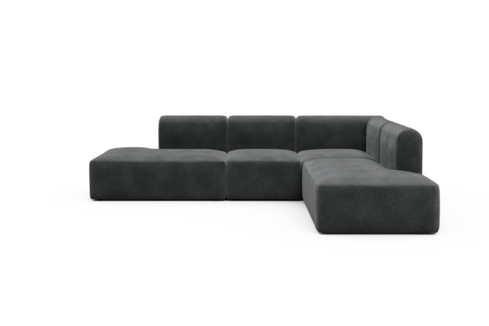 Rund Modular Sofa - Configurations 1 - F2H - 296 x 224 cm - Open-end + 2 Seater + Open-end - 811 Smooth Deep Warm Grey