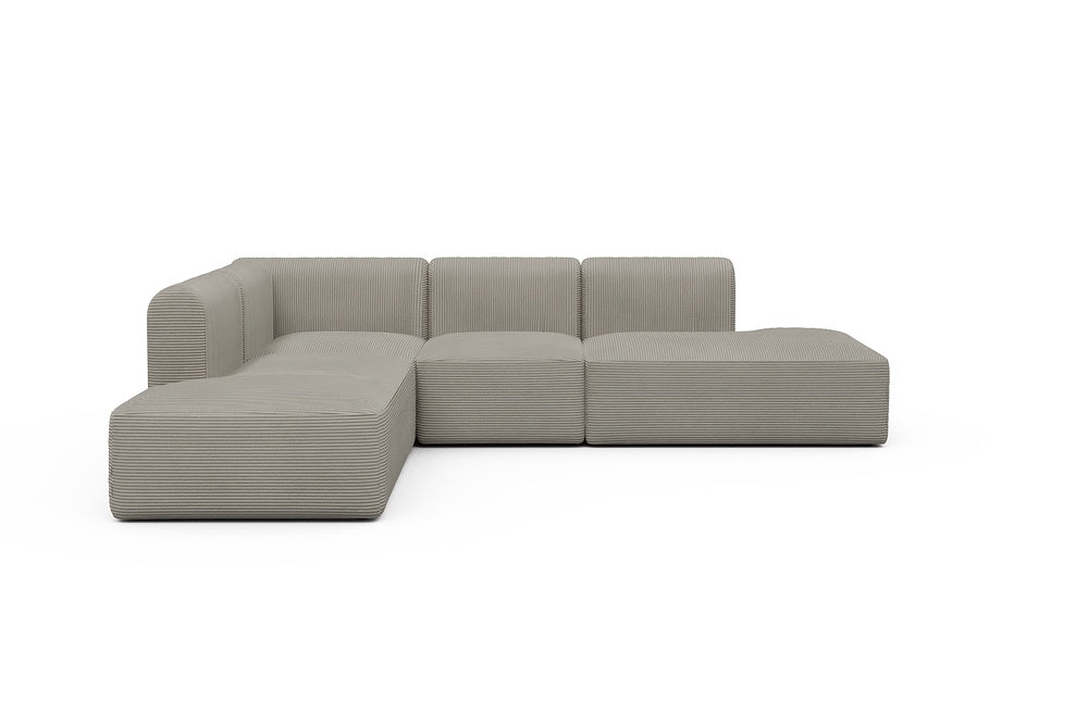 Rund Modular Sofa - Configurations 1 - F3H - 296 x 224 cm - Open-end + 2 Seater + Open-end - 603 Corduroy Beige