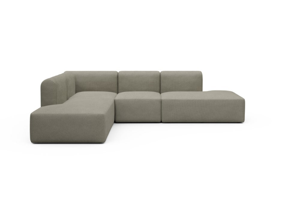 Rund Modular Sofa - Configurations 1 - F3H - 296 x 224 cm - Open-end + 2 Seater + Open-end - 765 Cura Oat