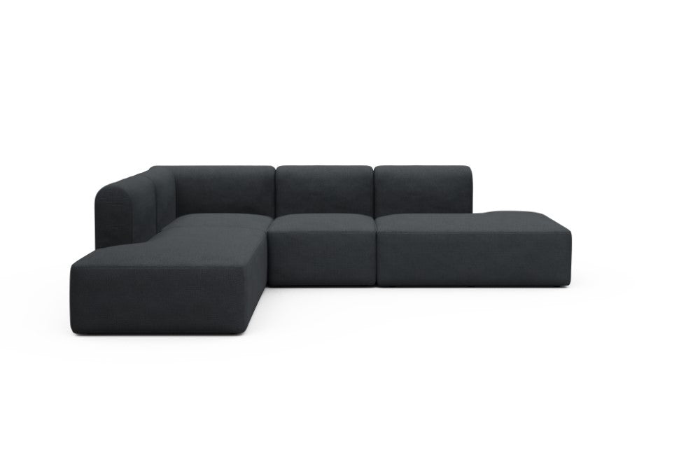 Rund Modular Sofa - Configurations 1 - F3H - 296 x 224 cm - Open-end + 2 Seater + Open-end - 766 Cura Anthracite