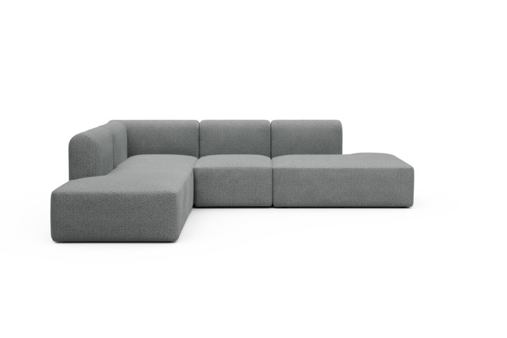 Rund Modular Sofa - Configurations 1 - F3H - 296 x 224 cm - Open-end + 2 Seater + Open-end - 819 Aivi Gravel Grey