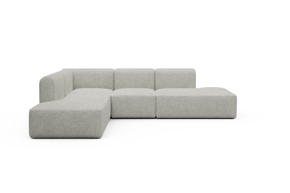 Rund Modular Sofa - Configurations 1 - F3H - 296 x 224 cm - Open-end + 2 Seater + Open-end - 867 Vanora Warm Sand