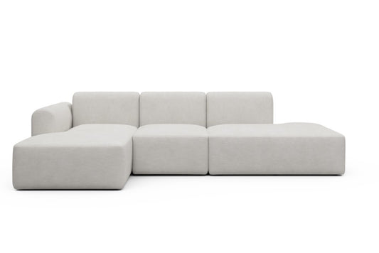 Rund Modular Sofa - Configurations 2 - K1L - 296 x 152 cm - Chaise + 1 Seater + Open-end - 574 Vivus Dusty Off White
