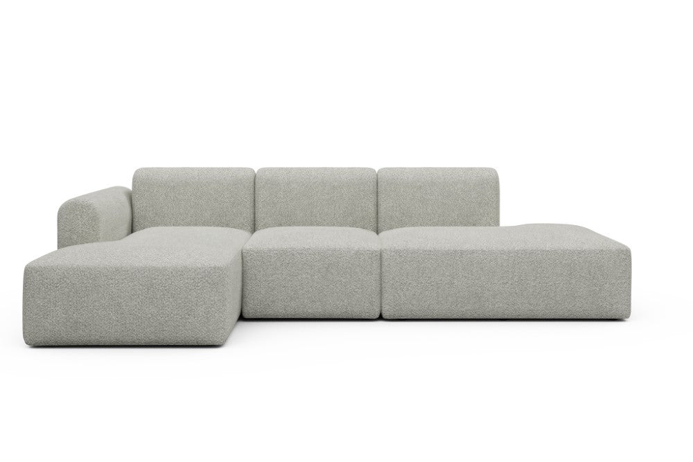 Rund Modular Sofa - Configurations 2 - K1L - 296 x 152 cm - Chaise + 1 Seater + Open-end - 867 Vanora Warm Sand