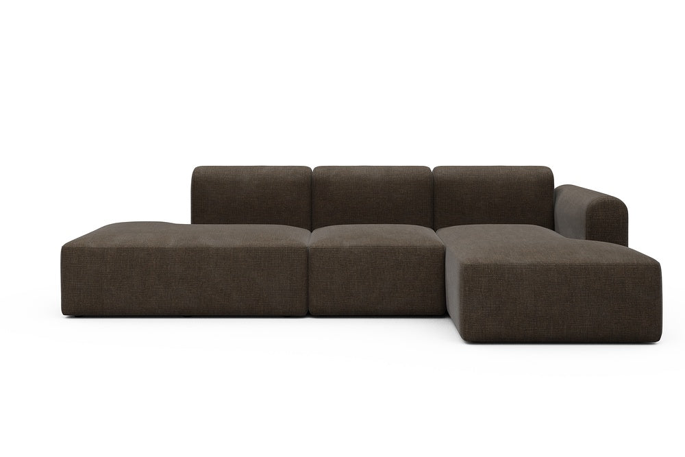 Rund Modular Sofa - Configurations 2 - K2L - 296 x 152 cm - Open-end + 1 Seater + Open-end - 411 Esina Cedar Brown