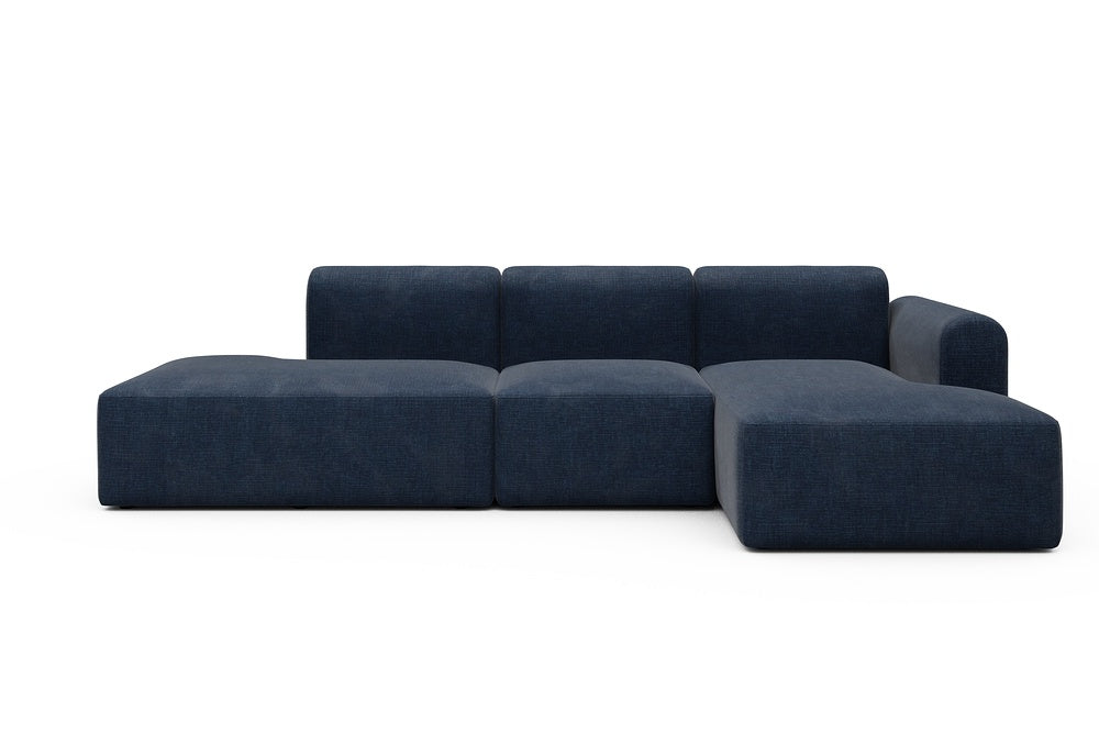 Rund Modular Sofa - Configurations 2 - K2L - 296 x 152 cm - Open-end + 1 Seater + Open-end - 414 Esina Indigo Blue