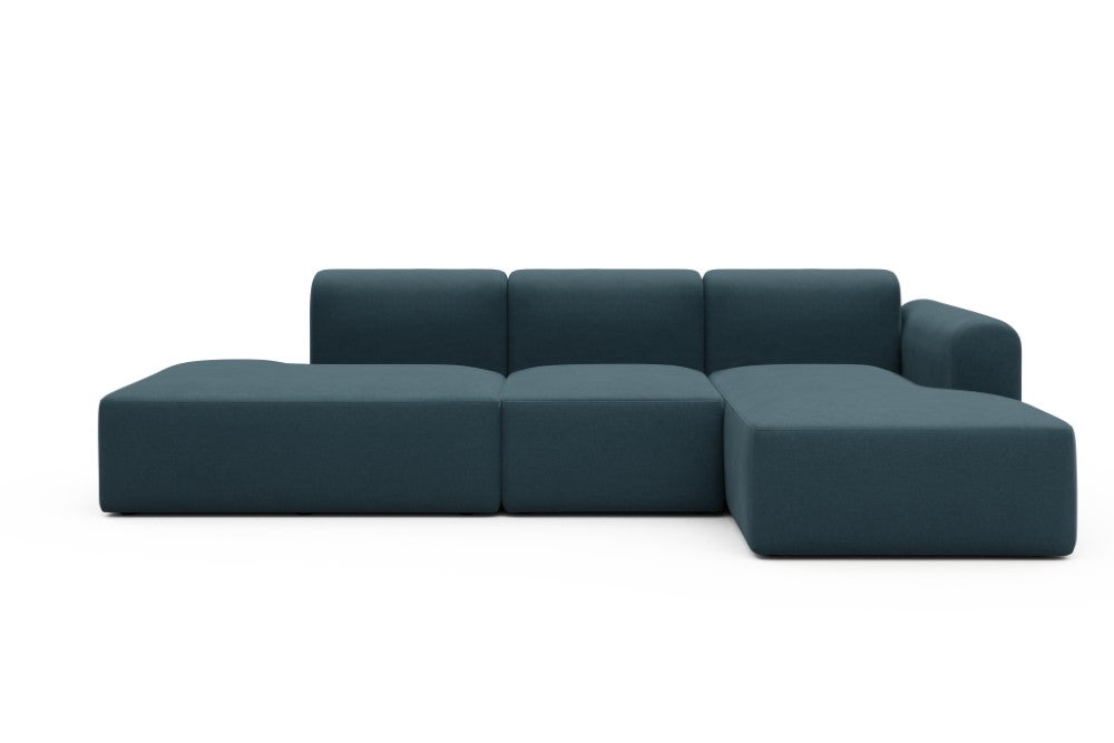 Rund Modular Sofa - Configurations 2 - K2L - 296 x 152 cm - Open-end + 1 Seater + Open-end - 443 Satya Deep Blue